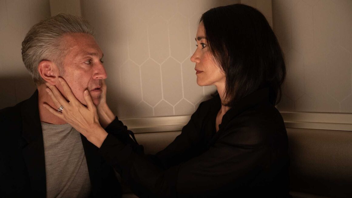 Still from the 2025 David Cronenberg feature film the Shrouds.