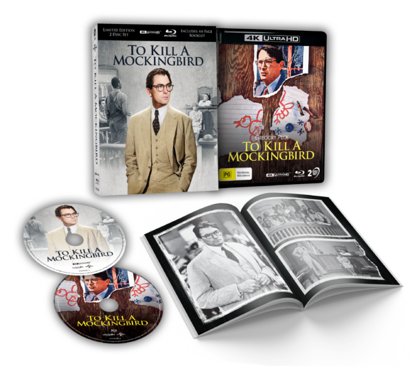 Promo montage image of the ViaVision 60th anniversary UHD of To Kill a Mockingbird.