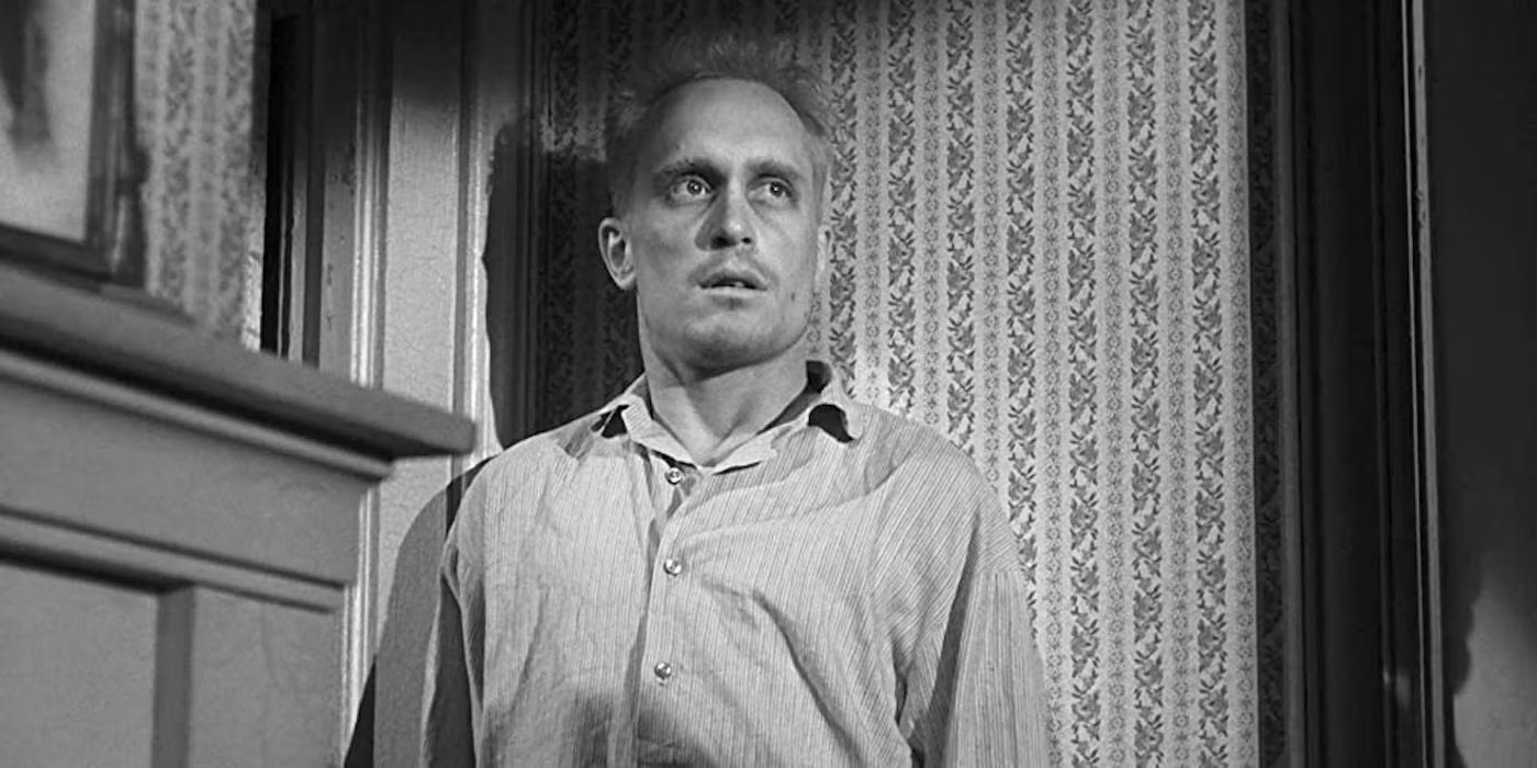 Robert Duvall in a still from his debut performance as Boo Radley in the 1962 film To Kill a Mockingbird.