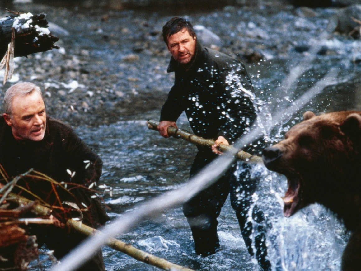 Still from the 1997 thriller The Edge.